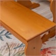 Linon Chelsea Corner Dining Nook Set with Storage in Solid Natural Wood