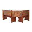 Linon Chelsea Corner Dining Nook Unit with Storage in Stained Walnut Pine Wood