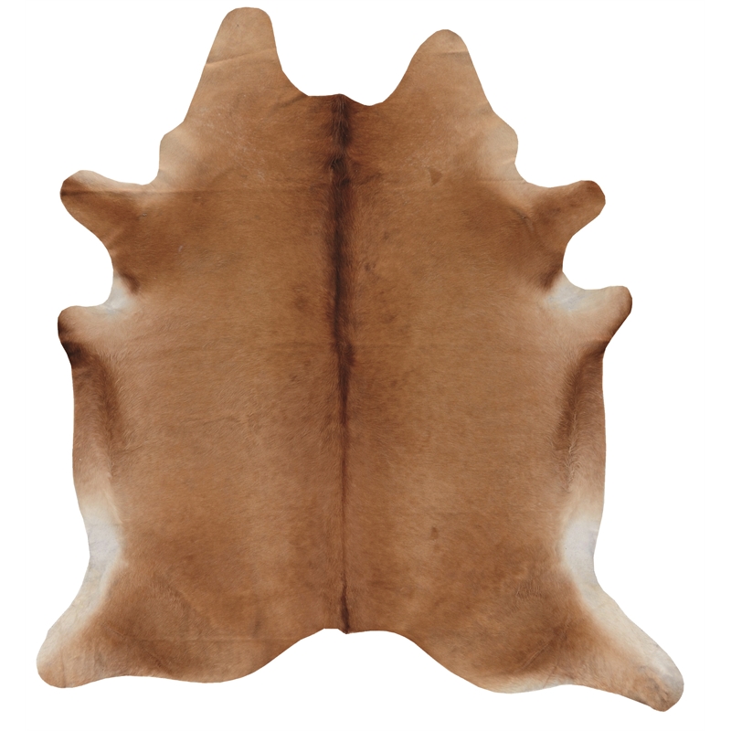 Linon Natural Cowhide Light Brindle Full Skin in Brown