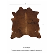 Linon Natural Cowhide Medium Brindle Full Skin in Brown