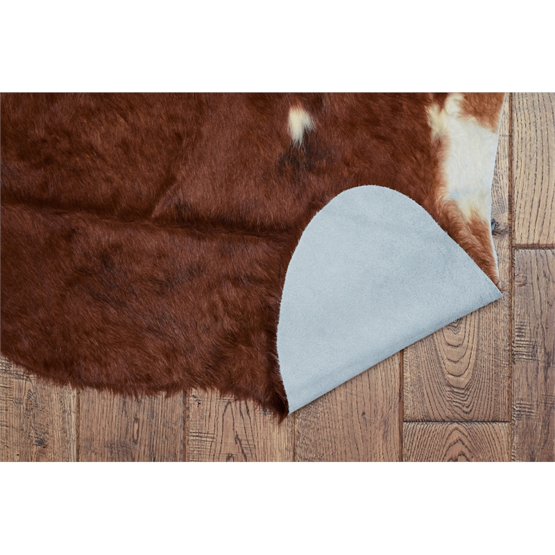 Linon Natural Cowhide Medium Brindle Full Skin in Brown