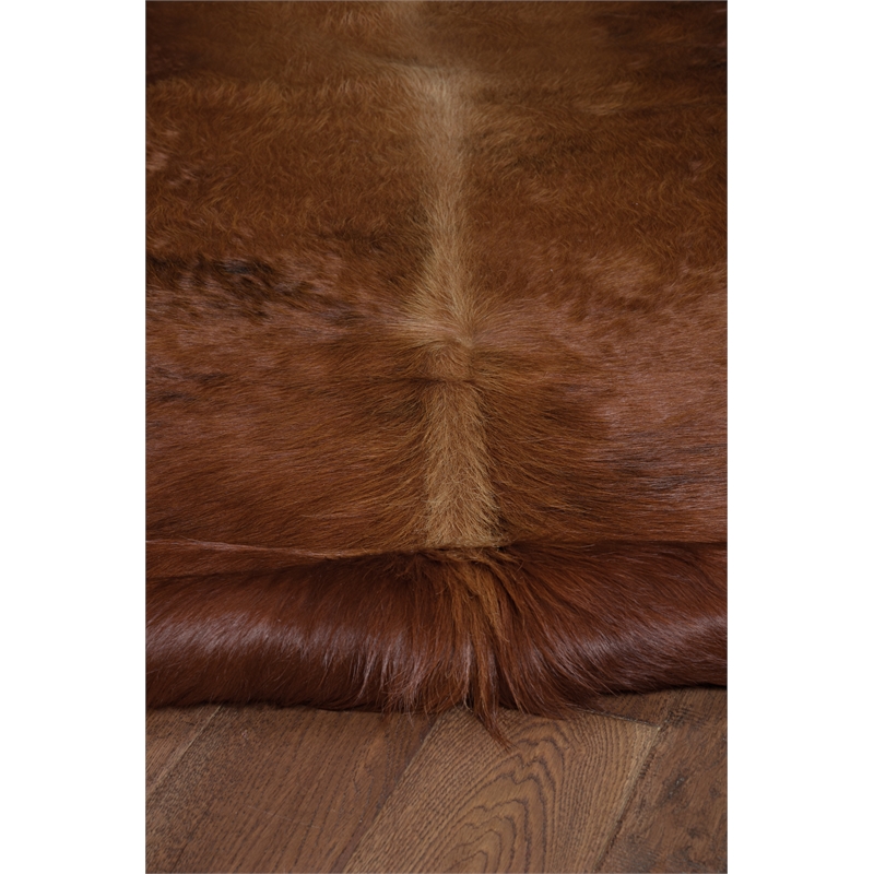 Linon Natural Cowhide Medium Brindle Full Skin in Brown