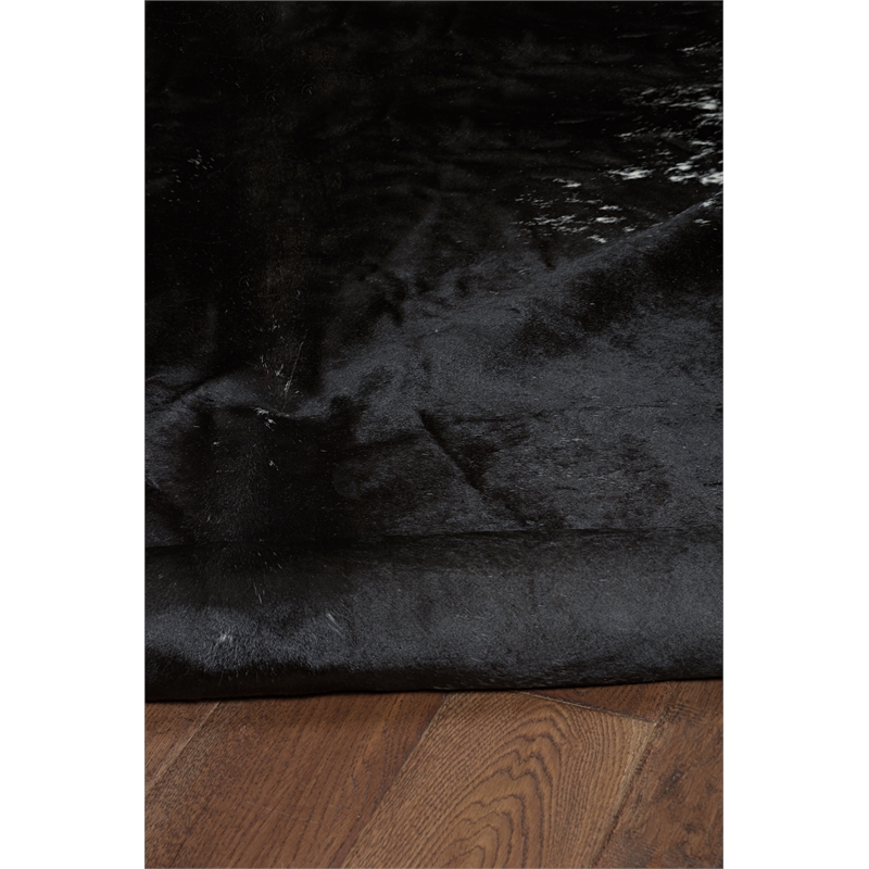 Linon Natural Cowhide Dark Brindle Full Skin in Dark Brown