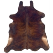Linon Natural Cowhide Dark Brindle Full Skin in Dark Brown