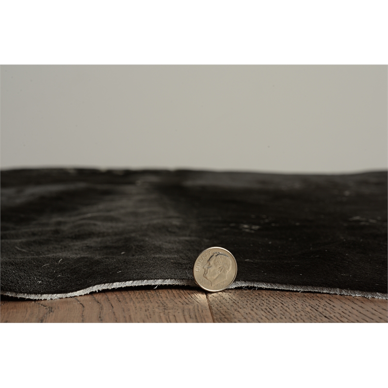 Linon Natural Cowhide Dark Brindle Full Skin in Dark Brown