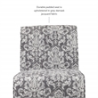 Linon Coco Damask Upholstered Tufted Accent Chair in Gray Patterned Fabric