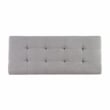 Linon Carmen Upholstered Tufted Shoe Storage Ottoman in Gray Microfiber