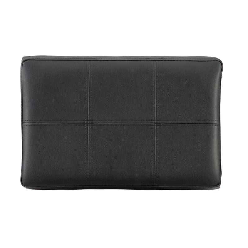 Linon Claridge Backless Bar Stool Black Faux Leather Wood Frame in Black Finish