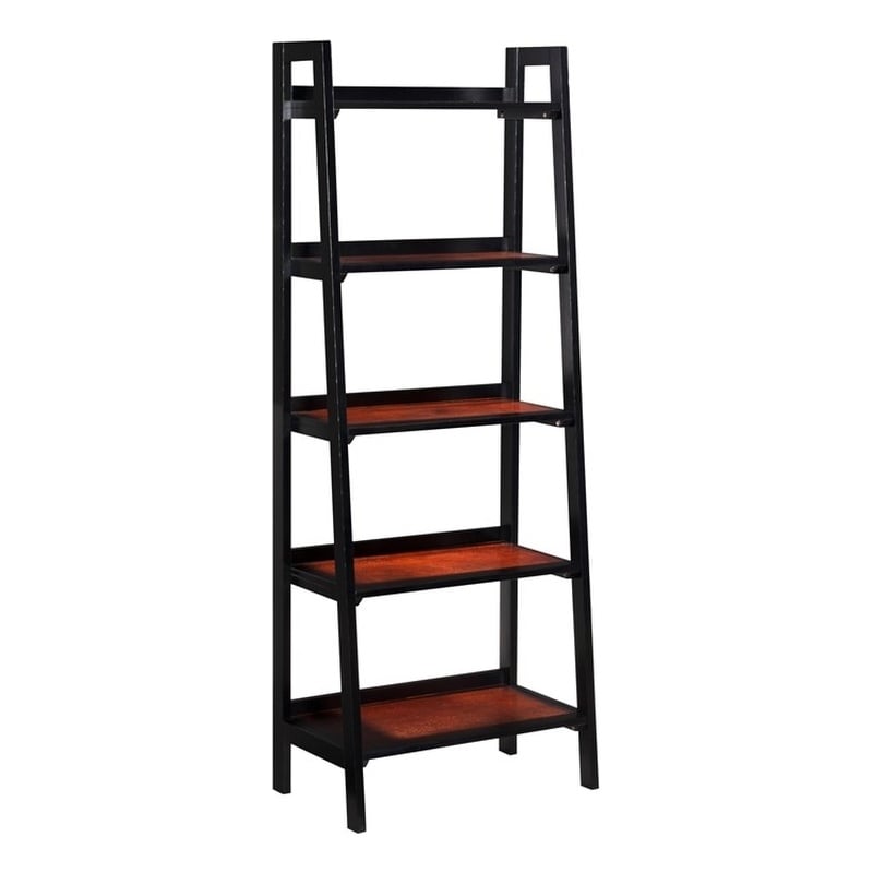 Linon Camden Wood Five Shelf Bookcase, Asher Ladder Bookcases
