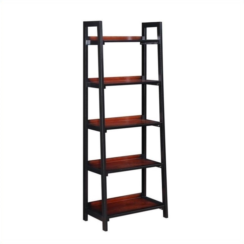 Five Shelf Bookcase in Black Cherry 64019BLKCHY01KDU