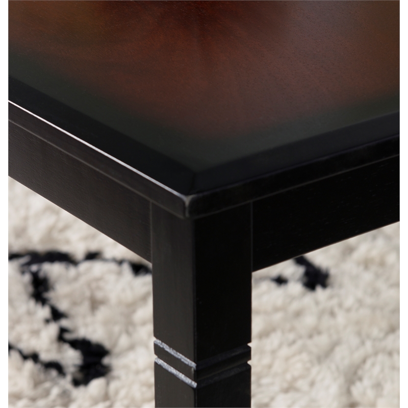 Linon Camden Rectangular Wooden Coffee Table Home Furniture 18in Black Cherry 