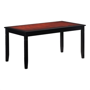 linon camden wood coffee table in black