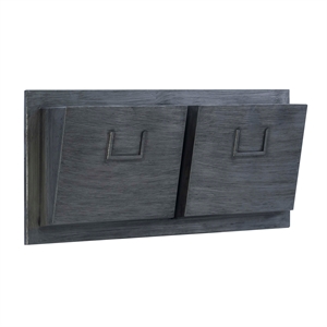 Linon Industrial Metal Horizontal Two Slot Mailbox in in Gray