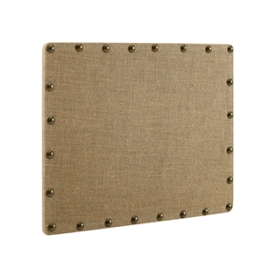 linon nailhead burlap corkboard in brown and bronze