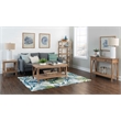 Linon Titian Pine Wood Coffee Table with Bottom Shelf in Driftwood Finish