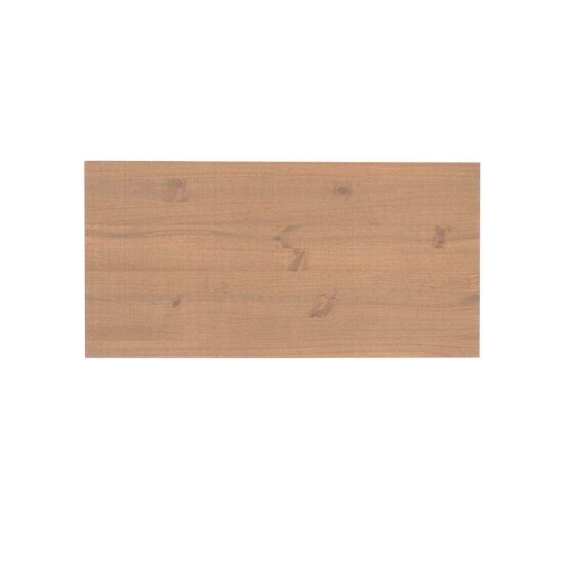 Linon Titian Pine Wood Coffee Table with Bottom Shelf in Driftwood Finish