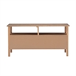 Linon Titian Pine Wood TV Media Stand Open Shelves 2 Drawers in Driftwood Finish