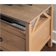 Linon Titian Pine Wood TV Media Stand Open Shelves 2 Drawers in Driftwood Finish
