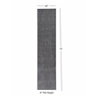 Linon Underlay Premier Plush Felt 2'x12' Rug Pad in Gray