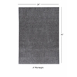 Linon Underlay Premier Plush Felt 2'x3' Rug Pad in Gray