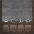 Linon Underlay Premier Plush Felt 2'x4' Rug Pad in Gray