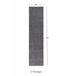 Linon Underlay Premier Plush Felt 2'x8' Rug Pad in Gray