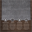 Linon Underlay Premier Plush Felt 8'x11' Rug Pad in Gray