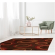 Linon Trio Myra Hand Tufted Polyester 5'x7' Rug in Brown