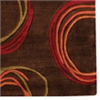 Linon Trio Myra Hand Tufted Polyester 5'x7' Rug in Brown