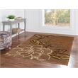 Linon Trio Space Dyed Hand Tufted Polyester 5'x7' Rug in Beige