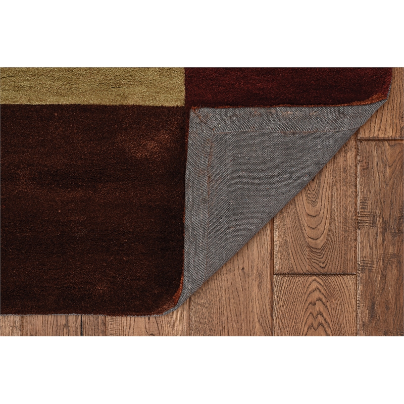 Linon Trio Barnet Hand Tufted Polyester 5'x7' Rug in Beige