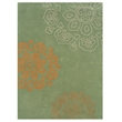Linon Trio Eryne Hand Tufted Polyester 8'x10' Rug in Green
