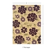 Linon Trio Flowers Hand Tufted Polyester 5'x7' Rug in Cream and Purple