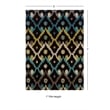 Linon Trio Ikat Hand Tufted Polyester 5'x7' Rug in Brown