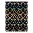 Linon Trio Ikat Hand Tufted Polyester 5'x7' Rug in Brown