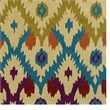 Linon Trio Ikat Hand Tufted Polyester 8'x10' Rug in Sand Brown