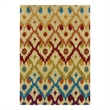 Linon Trio Ikat Hand Tufted Polyester 8'x10' Rug in Sand Brown