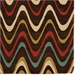 Linon Trio Mouzi Hand Tufted Polyester 5'x7' Rug in Brown