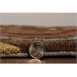 Linon Trio Mouzi Hand Tufted Polyester 5'x7' Rug in Brown