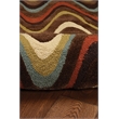Linon Trio Mouzi Hand Tufted Polyester 5'x7' Rug in Brown