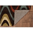 Linon Trio Mouzi Hand Tufted Polyester 5'x7' Rug in Brown