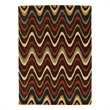 Linon Trio Mouzi Hand Tufted Polyester 5'x7' Rug in Brown