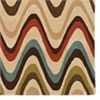 Linon Trio Mouzi Hand Tufted Polyester 5'x7' Rug in Sand Brown