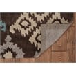 Linon Trio Hialeea Hand Tufted Polyester 5'x7' Rug in Gray