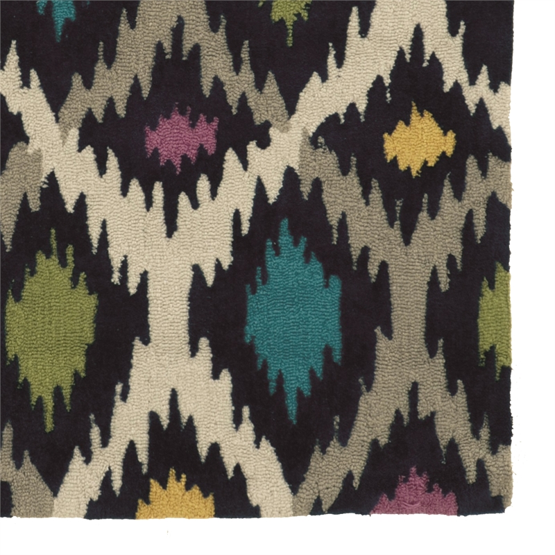 Linon Trio Paxton Hand Tufted Polyester 5'x7' Rug in Gray