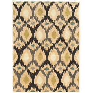 Linon Trio Paxton Hand Tufted Polyester 5'x7' Rug in Gray