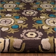 Linon Trio Suzanni Hand Tufted Polyester 8'x10' Rug in Chocolate Brown