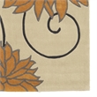 Linon Trio Floral Hand Tufted Polyester 5'x7' Rug in Ivory
