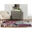 Linon Trio Mum Hand Tufted Polyester 5'x7' Rug in Black
