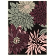 Linon Trio Mum Hand Tufted Polyester 5'x7' Rug in Black